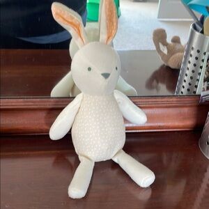 Adorable Cream Bunny Plush with Polka Dot Ears